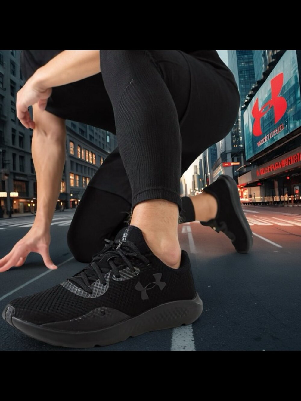 Under Armour Men's Black Charged Pursuit 3 Running Sneakers Size 12 3024878-002